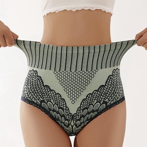 (🔥Achetez-en 1 et obtenez-en 5 gratuitement 🔥) Culotte à Taille Haute en Dentelle pour Femmes