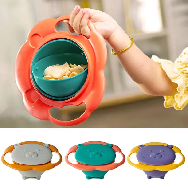 360-Degree Gyro Bowl for Kids – Spill-Proof Feeding Solution